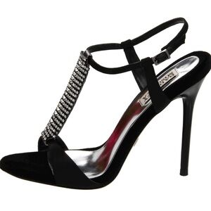 Badgley Mischka Platinum Women's Java T-Strap Sandal Size 8